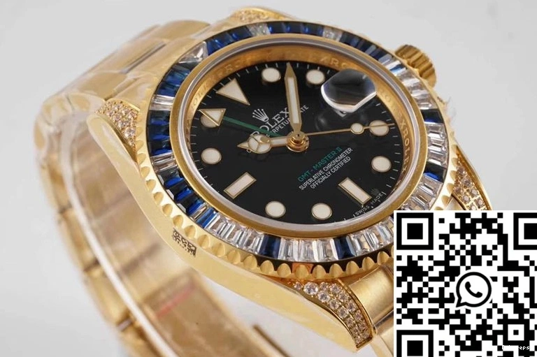 Factory ROF Master SAru II Diamond GMT Rolex 116758 White Blue 0324